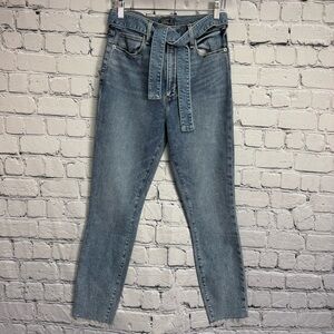 Abercrombie & Fitch NWT Ultra High Rise Super Skinny Ankle Jeans Tie Belt Size 4